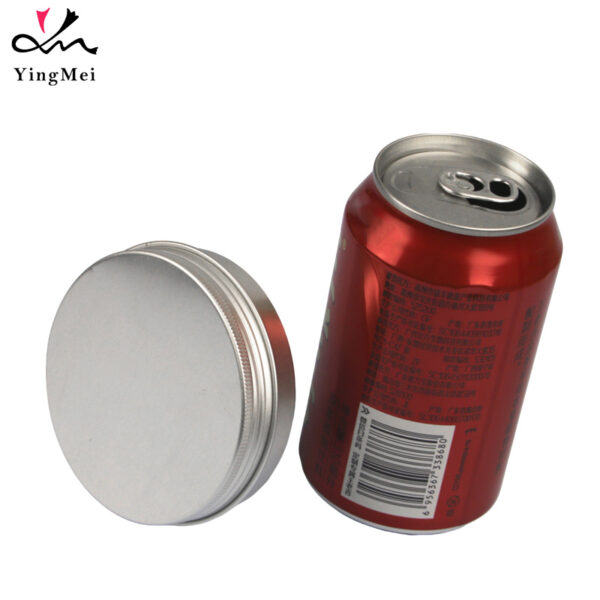 100ml Silver Aluminum Cans Screw Top Metal Lid Containers