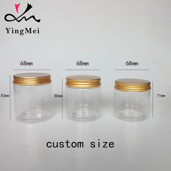 BPA Free Clear PET Plastic Jars