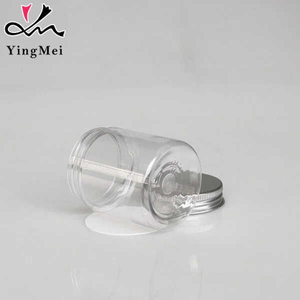 Clear Plastic Bottle with Aluminum Lid