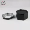 Hexagon Black Metal Tin