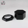 Hexagon Black Metal Tin