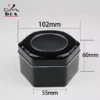 Hexagon Black Metal Tin