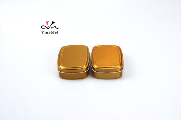 120ml Gold Aluminum Blank Square Storage Tins Container