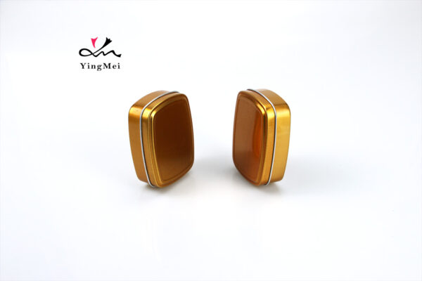 120ml Gold Aluminum Blank Square Storage Tins Container