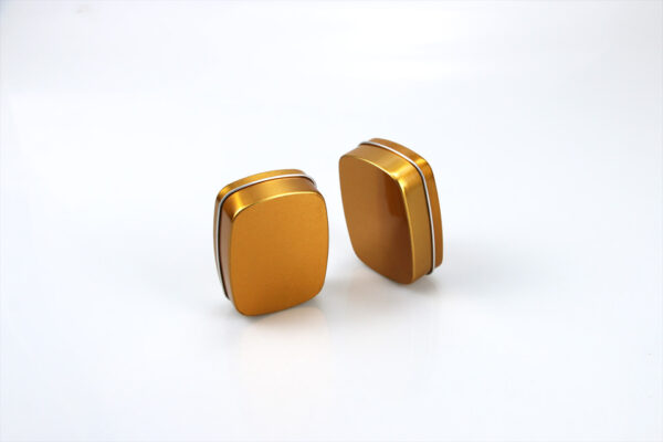 120ml Gold Aluminum Blank Square Storage Tins Container