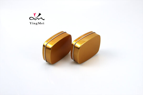 120ml Gold Aluminum Blank Square Storage Tins Container