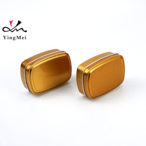 120ml Gold Aluminum Blank Square Storage Tins Container