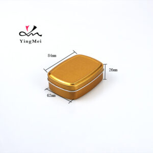 120ml Gold Aluminum Blank Square Storage Tins Container