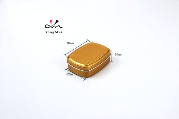 120ml Gold Aluminum Blank Square Storage Tins Container