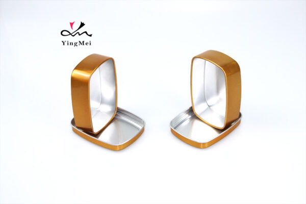 120ml Gold Aluminum Blank Square Storage Tins Container