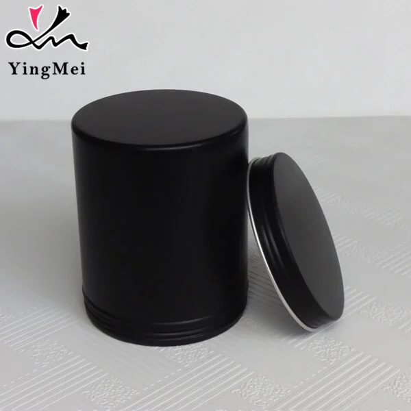 Matte Black Aluminum Jars