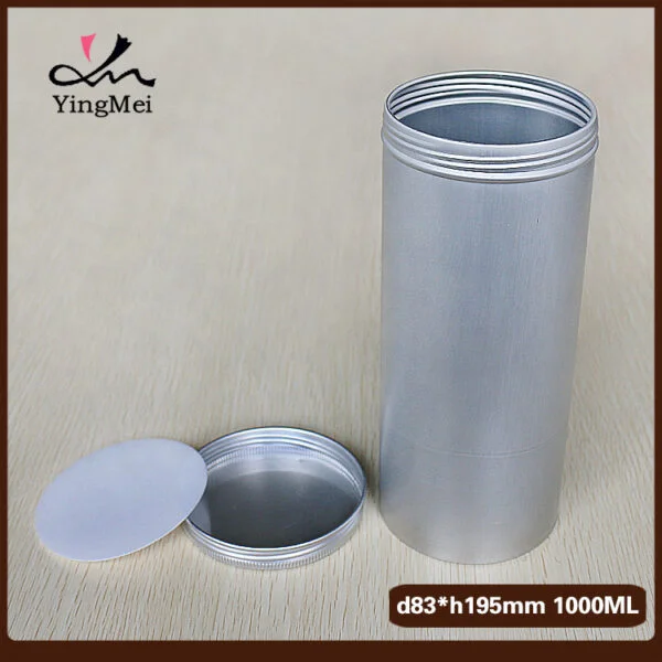 Silver Aluminum Storage Jar