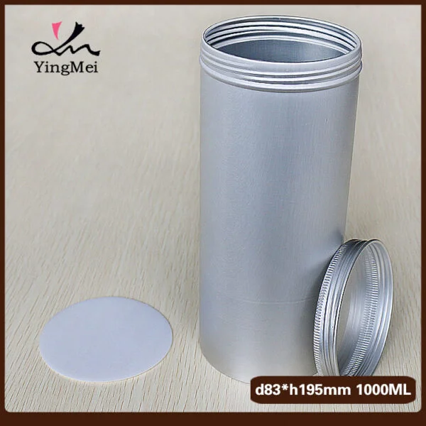 Silver Aluminum Storage Jar