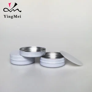 White Aluminum Sample Jar Containers