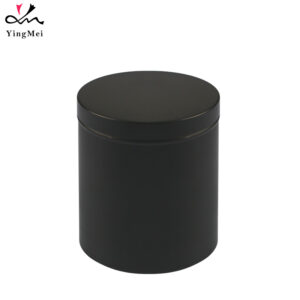 Negro Mate Metal Alto Aluminio Redondo Té café Latas 750ml