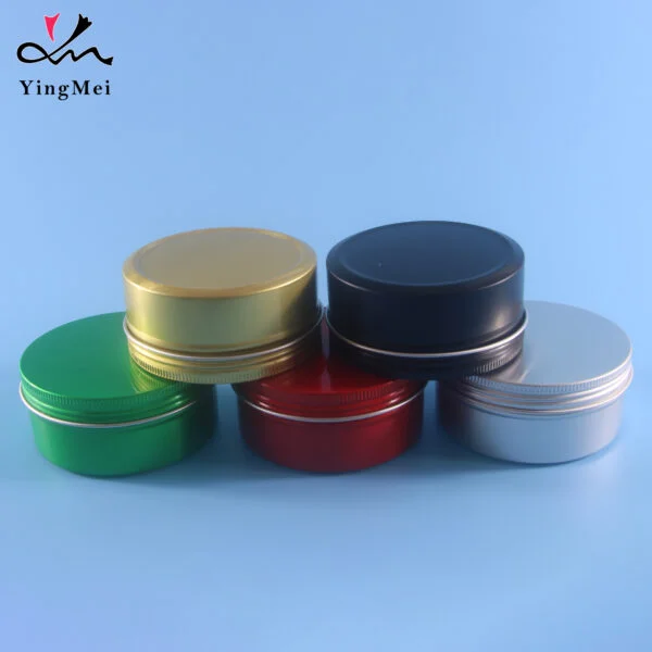 Aluminum Can Screw Lid Metal Tin Jar for cream