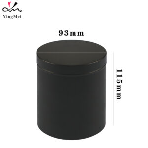 Negro Mate Metal Alto Aluminio Redondo Té café Latas 750ml