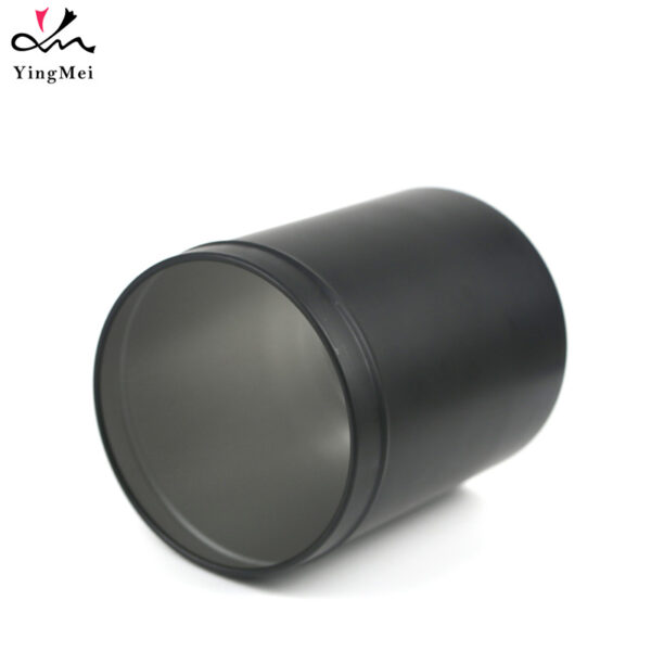 Negro Mate Metal Alto Aluminio Redondo Té café Latas 750ml