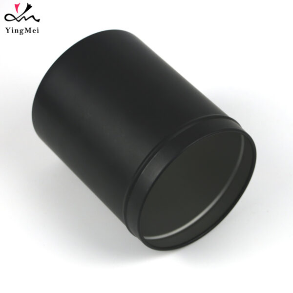 Negro Mate Metal Alto Aluminio Redondo Té café Latas 750ml