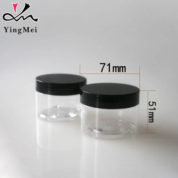 Clear Bottle PET plastic Jar