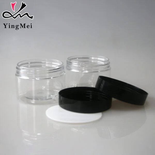 Clear Bottle PET plastic Jar