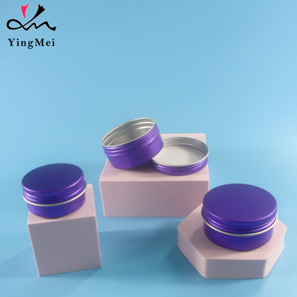 50ml Purple Pink Aluminum Tin Jar