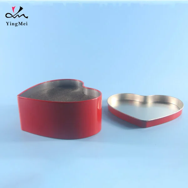 heart shaped gift tin box