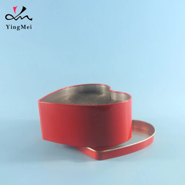 heart shaped gift tin box