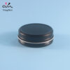 aluminum frosted black jar