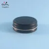 aluminum frosted black jar