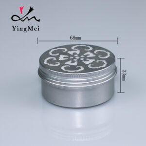 hollow out screw aluminum metal jar for air freshener