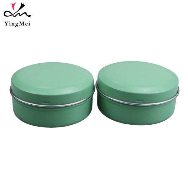 60g fresh mint green spiral round aluminum can storage box1