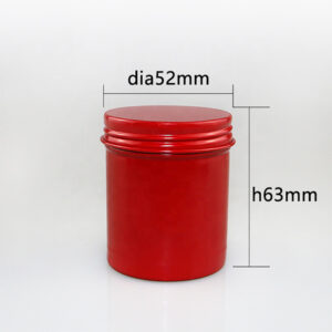 80ml Bright Red Aluminum Candy Jar Christmas Gift Packaging