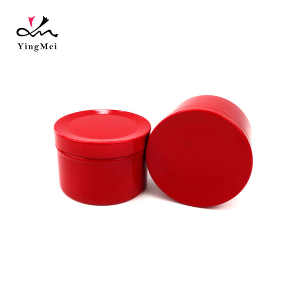 50g red metal aluminum round tea coffee portable jar - Image 2