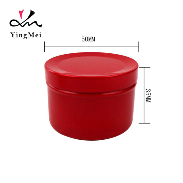 50g red metal aluminum round tea coffee portable jar