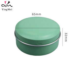60g fresh mint green spiral round aluminum can storage box1