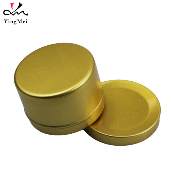 50ml gold slip lid metal aluminum can storage container