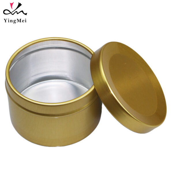 50ml gold slip lid metal aluminum can storage container