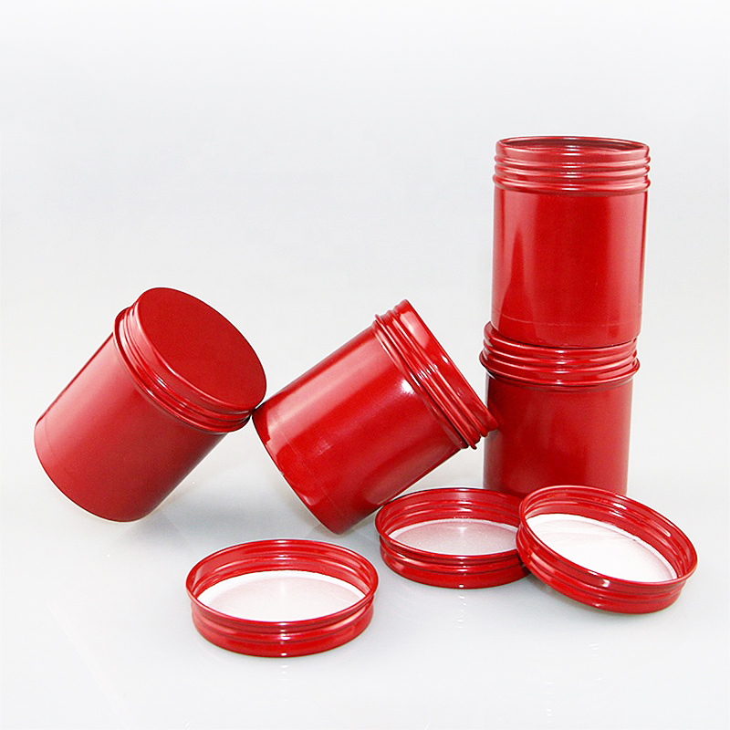 80ml Bright Red Aluminum Candy Jar Christmas Gift Packaging