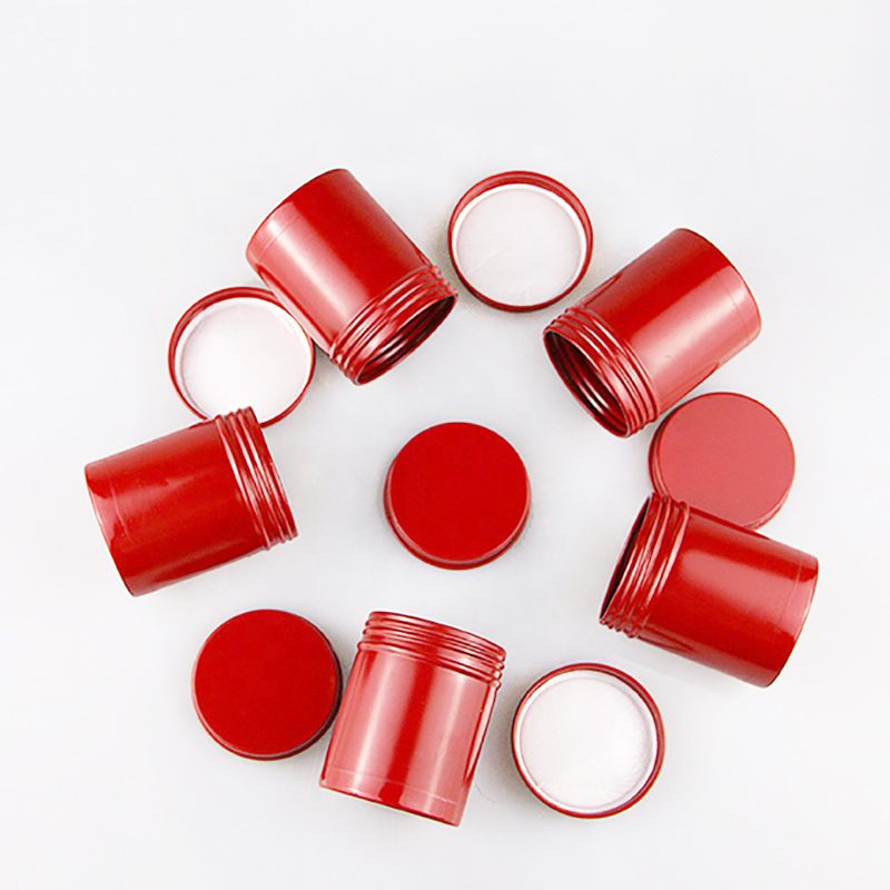80ml Bright Red Aluminum Candy Jar Christmas Gift Packaging