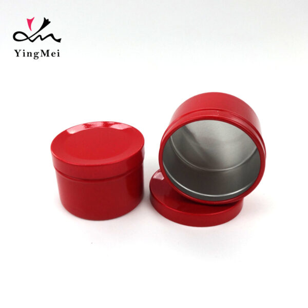 50g red metal aluminum round tea coffee portable jar - Image 3