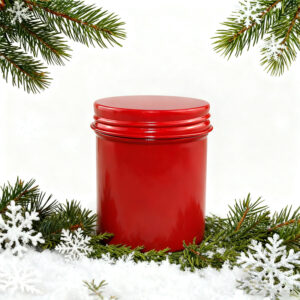 80ml Bright Red Aluminum Candy Jar Christmas Gift Packaging