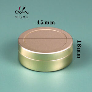 Gold round empty metal container aluminum can