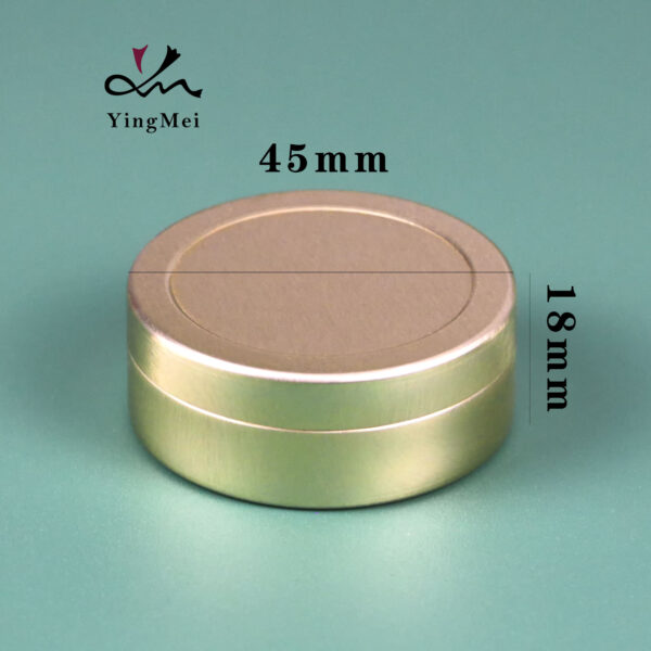 Gold round empty metal container aluminum can