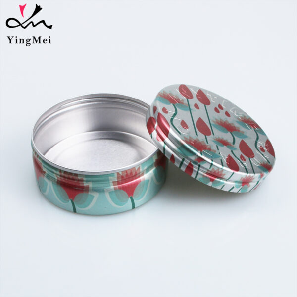 Eco-Friendly Green 70ml Lotus Aluminum Can Embossed Design