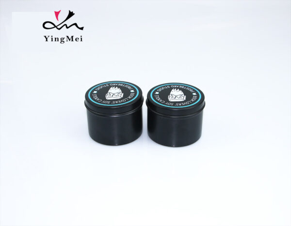 140g black aluminum jar with customized logo for hair wax