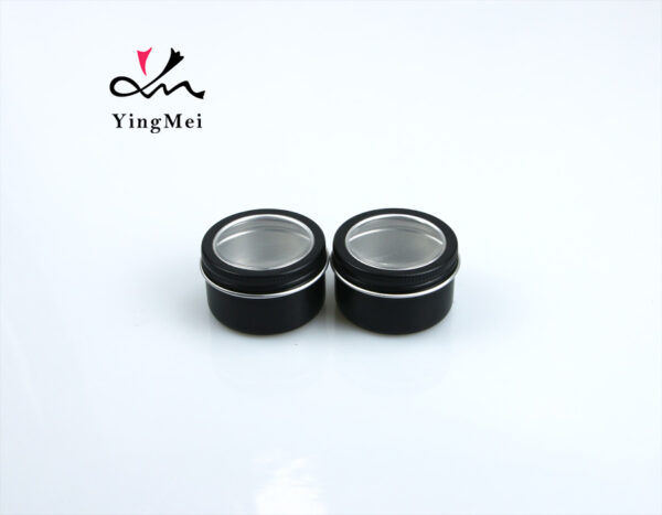 premium aluminum round tin can with clear window