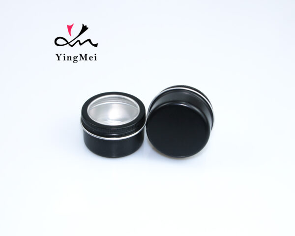 premium aluminum round tin can with clear window