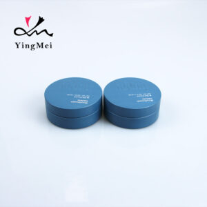 customizable blue printed logo round aluminum jar