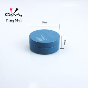 customizable blue printed logo round aluminum jar